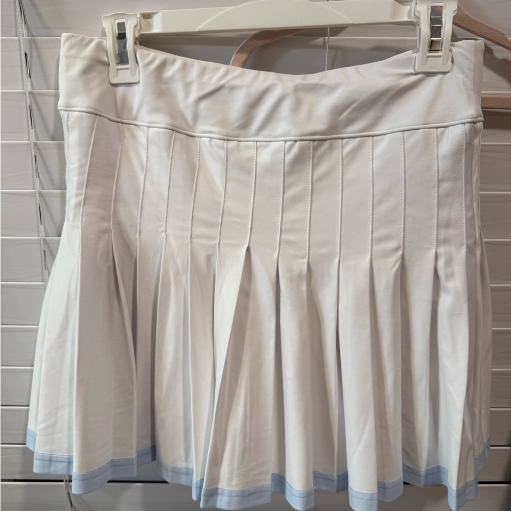 Smith and Quinn Pleated Golf Skirt with Blue Trim